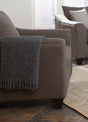 Salizar Grey Flared Arm Chair front view