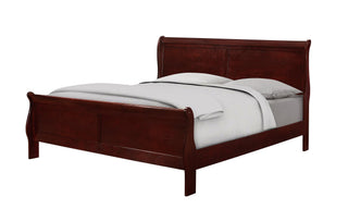 Louis Philip King Cherry Sleigh Bed front angle