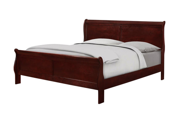 Louis Philip King Cherry Sleigh Bed front angle
