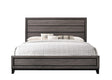 Akerson Gray King Wood Panel Bed front view