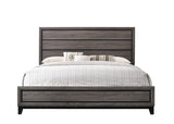 Akerson Gray King Wood Panel Bed front view