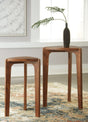 Brynnleigh medium brown wooden accent tables set of 2 angled view