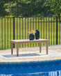 Hyland Wave Driftwood Outdoor Coffee Table front view
