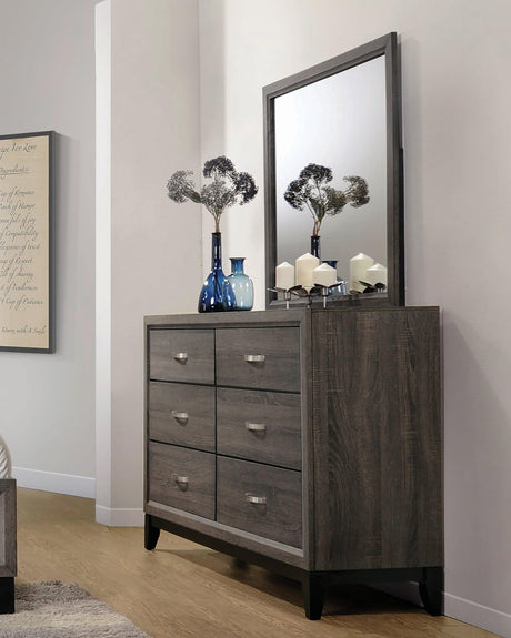 Watson Grey Oak Dresser Mirror front view