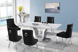 Dana Black Tufted Velvet Dining Room Set main view