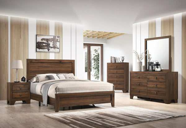 Millie Cherry Brown Panel Bedroom Set main view