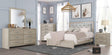 Main view of Jaylen Cream LED Faux Leather Upholstered Tufted Panel Bedroom Set bed