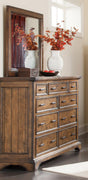 Elk Grove Rectangular Mirror vintage bourbon finish front view