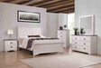 Coralee Chalk Gray Sleigh Bedroom Set main bed view