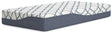 10 Inch Chime Elite 2.0 White Blue Twin Mattress front angle