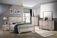 Patterson Driftwood Finish Solid Pine Panel Bedroom Set bed main view