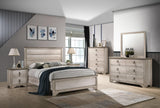 Patterson Driftwood Finish Solid Pine Panel Bedroom Set bed main view