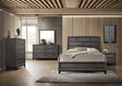 Akerson Gray Panel Bedroom Set main view bed