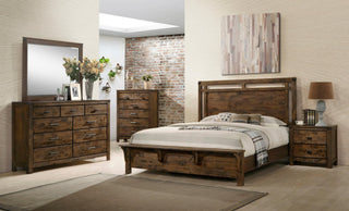 Curtis Brown Rustic Panel Bedroom Set main view bed