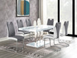 Brooklyn White and Chrome Dining Room Set main view