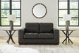 Luigi Thunder Leather Loveseat front view