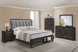 Jaymes Gray Fabric Platform Storage Bed main view
