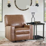 Bolsena Caramel Leather Recliner front view