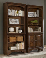 Hartshill 5-Shelf Bookcase Burnished Oak front view