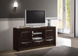 Emily TV Stand dark cherry finish front view