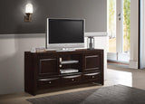 Emily TV Stand dark cherry finish front view