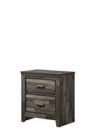Carter Night Stand in brown, front angle view