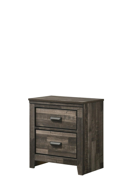 Carter Night Stand in brown, front angle view