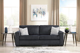 Altari Slate Fabric Upholstered Queen Sofa Sleeper - angled seating view
