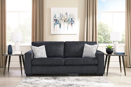 Altari Slate Fabric Upholstered Queen Sofa Sleeper - angled seating view