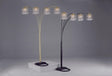 Rain Drop Arc Floor Lamp in Black, side view showing arc design
