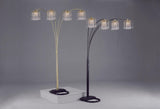 Rain Drop Arc Floor Lamp in Black, side view showing arc design