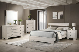 Atticus White Platform Bedroom Set bed main view