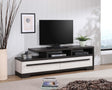 Remington Chalk Ebony Modern Storage TV Stand front view