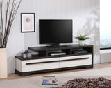 Remington Chalk Ebony Modern Storage TV Stand front view