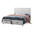 Brantford Coastal White Queen Storage Platform Bed angled view