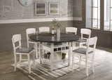 Conner Chalk Gray Oval Counter Height Dining Set main view