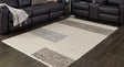 Barus Beige Brown Gray 8x10 ft Rug top view