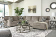 Ashley Platinum Chenille Fabric Sectional sofa main view