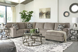 Ashley Platinum Chenille Fabric Sectional sofa main view