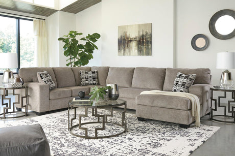 Ashley Platinum Chenille Fabric Sectional sofa main view