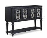 Kingsbury Dark Gray Solid Wood Storage Dining Sideboard front view