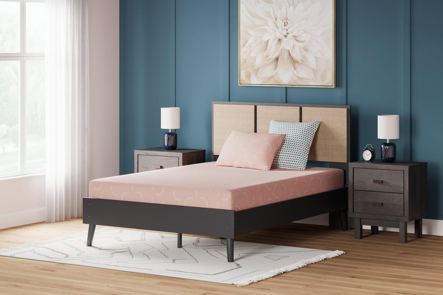 iKidz Coral Full Memory Foam Mattress and Pillow - front view