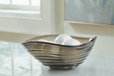 Solariston gray brown glass bowl top view