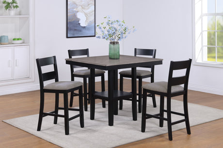 Lester Light Gray Counter Height Dining Set main view