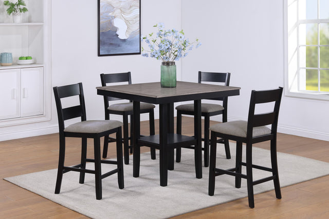 Lester Light Gray Counter Height Dining Set main view