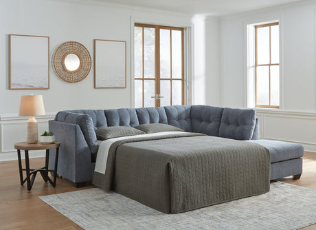 Marleton Denim Microfiber 2-Piece Sleeper Sectional with Chaise sectional sofa main view