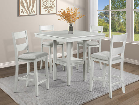 Lester driftwood counter height dining set main view