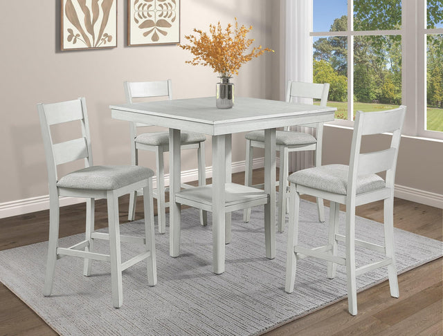 Lester driftwood counter height dining set main view