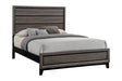 Watson Eastern King Bed Grey Oak And Black - front view