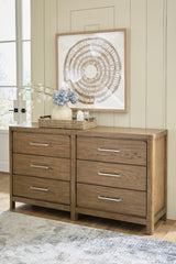Cabalynn Light Brown Dresser angled side view